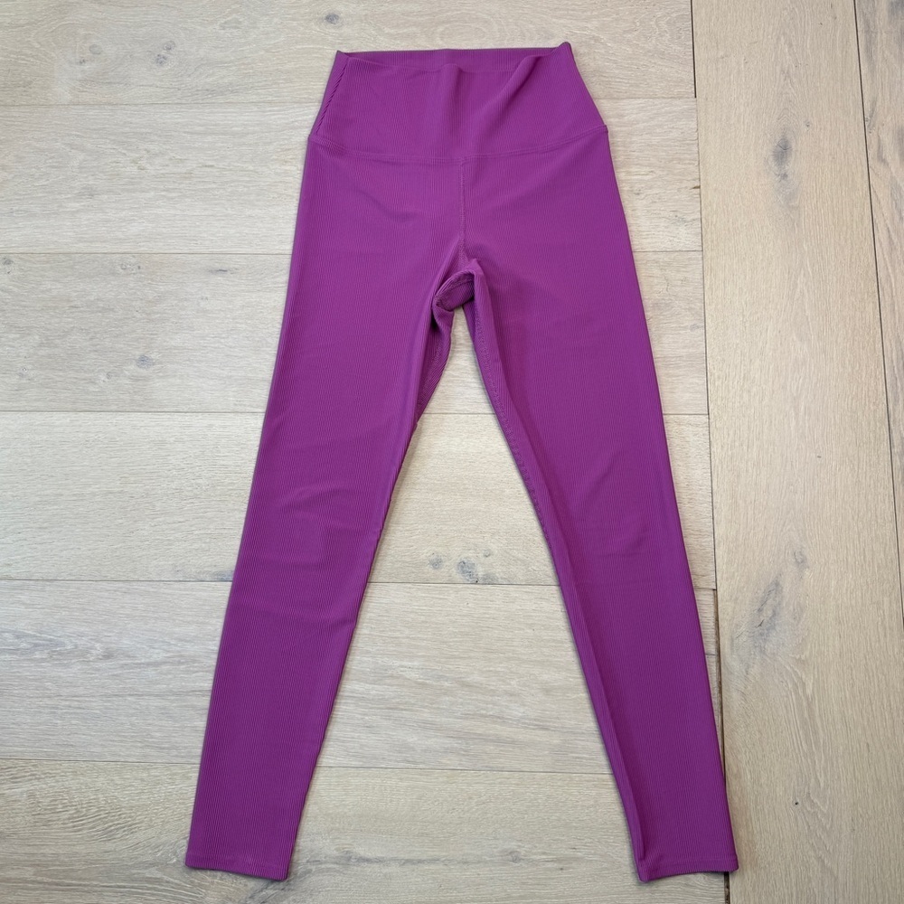 Beach Riot Purple Ribbed Leggings